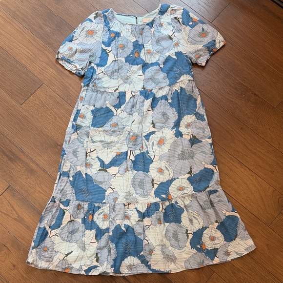 LOFT Dresses & Skirts - LOFT Woodland Maxi Dress Size Small Petite in Blue Floral Print C22-021